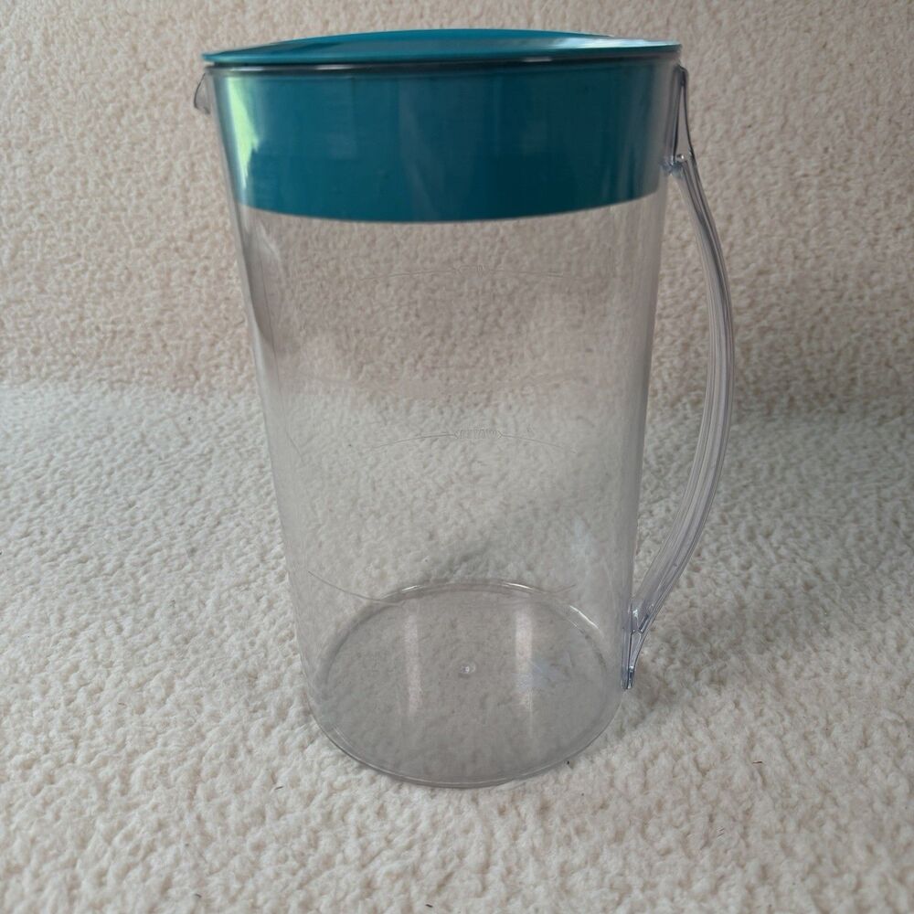 Mr. Coffee TM1 Iced Tea Maker Replacement 2 Quart Pitcher Teal Lid Clean